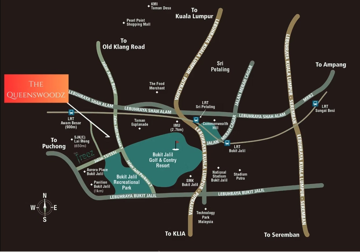 Queenswoodz Residences Location Map
